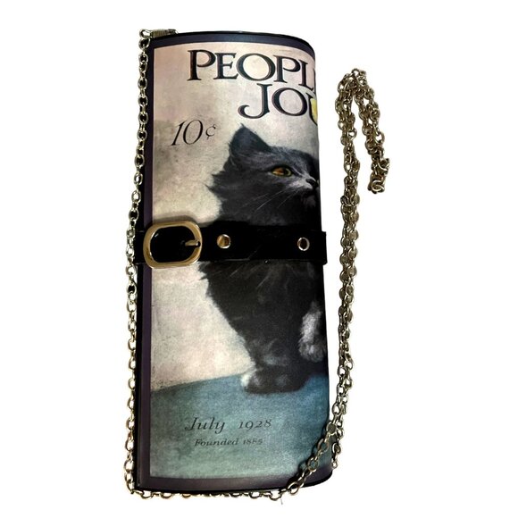 Handbags - Cat Lady Kitten Fashion Magazine Clutch Crossbody Handbag Purse Lmtd Edition